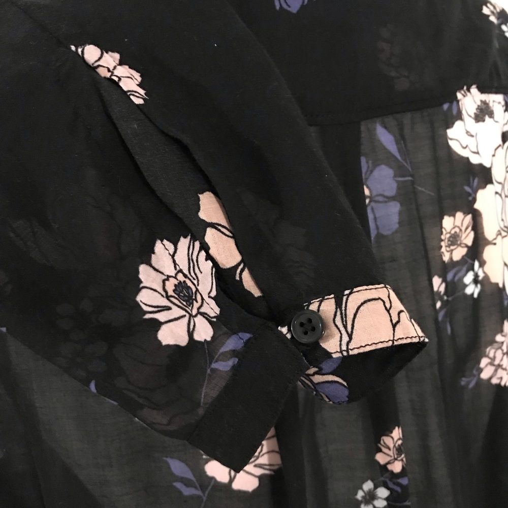 Anthropologie Cloth & Stone Floral Blouse Shirt 4 - Picture 6 of 8